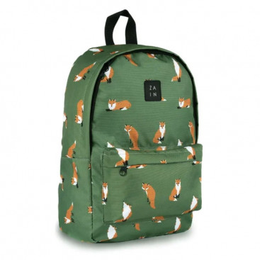 Рюкзак ZAIN 182 (fox) зеленый с лисами купить в Минске и Беларуси